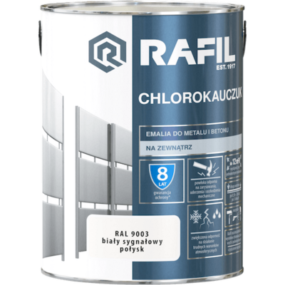 Emalia chlorokauczukowa biały 5 l RAFIL