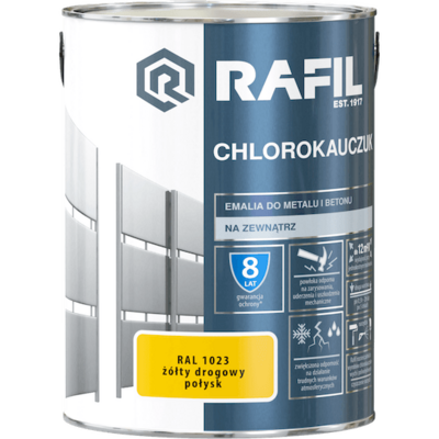 Emalia chlorokauczukowa złoty drogowy 5 l RAFIL