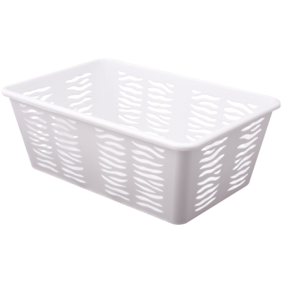 Koszyk zebra 36,4 x 25,4 x 14,5 cm biały