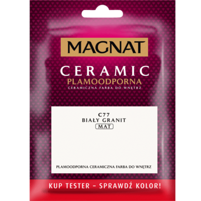 Farba ceramiczna MAGNAT Ceramic TESTER biały granit C77 30 ml