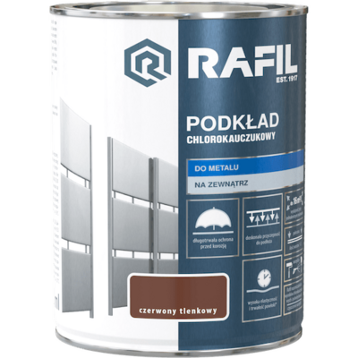 Podkład chlorokauczukowy czerwony tlenkowy 0,9 l RAFIL