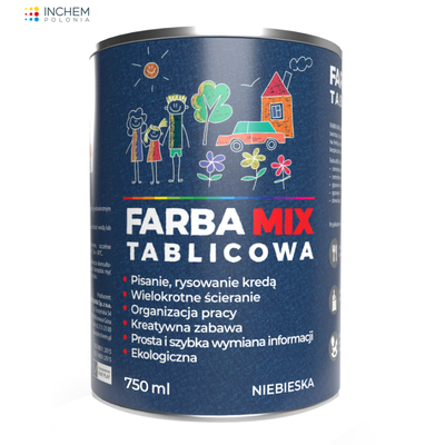 Farba MIX tablicowa niebieska 750 ml