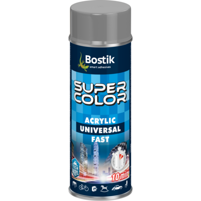 Lakier w aerozolu uniwersalny akrylowy 400 ml szary Bostik