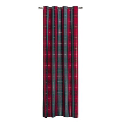 Zasłona TARTAN 140 x 260 cm zielono-czerwona krata