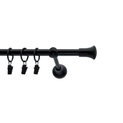Karnisz kuty 19 mm czarny TRIO 240 cm atena