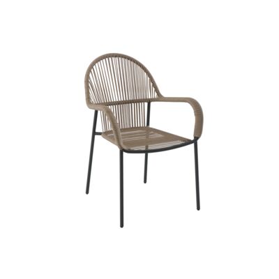 Fotel Isla czarno-brązowy