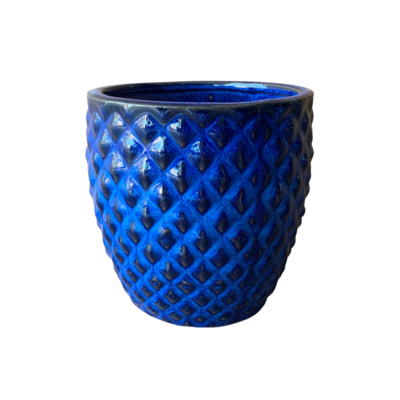 Donica szkliwiona Blue Porto M 26 cm