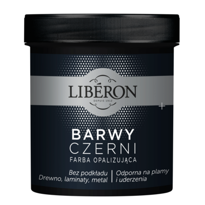 Farba akrylowa BARWY CZERNI 0,5 l czarna purpura mat LIBERON