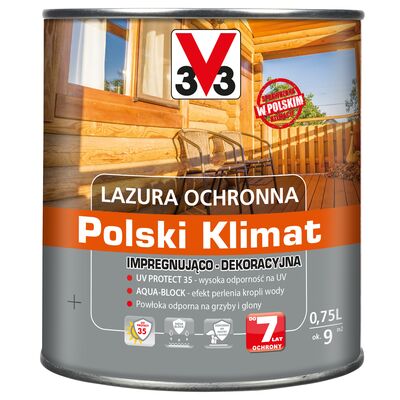 Lazura ochronna Polski Klimat impregnująco-dekoracyjna 0,75 l ciemny dąb