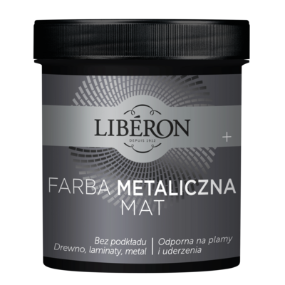 Farba akrylowa METALICZNA 0,5 l aluminium LIBERON