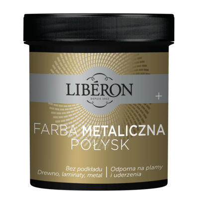 Farba akrylowa METALICZNA 0,5 l cyna LIBERON