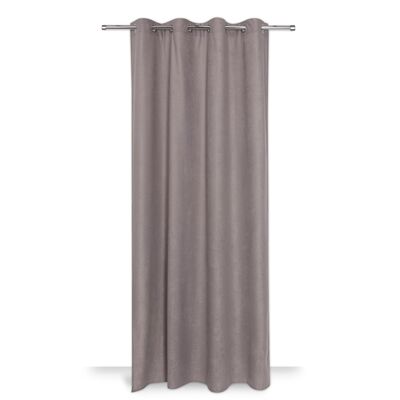Zasłona Velvet 140 x 240 cm 8 przelotek szara
