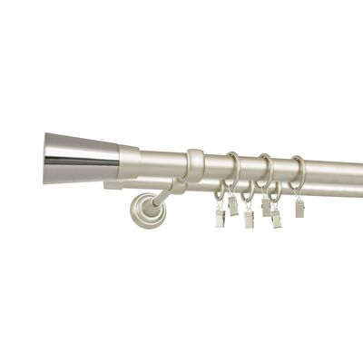 Karnisz podwójny 25/19 mm 160 cm perłowy zestaw