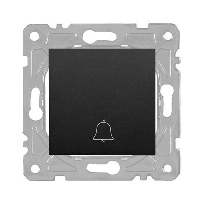 Włącznik dzwonkowy czarny QUAD