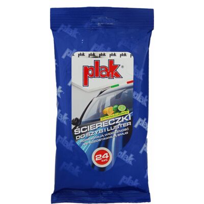 Chusteczki do szyb i luster cytryna i limonka Plak