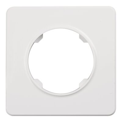 Ramka pojedyncza plastikowa biała OVAL
