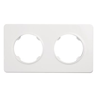 Ramka podwójna plastikowa biała OVAL