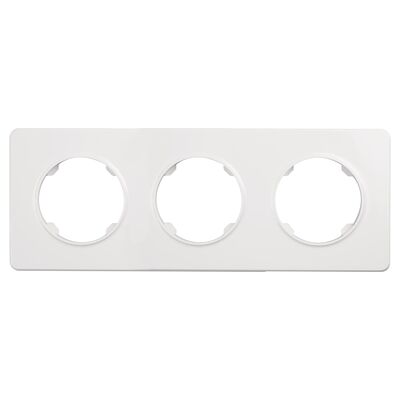 Ramka potrójna plastikowa biała OVAL