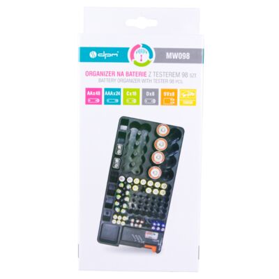 Organizer na baterie z testerem