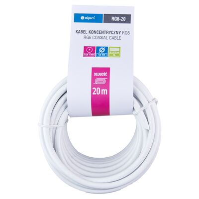 Kabel koncentryczny RG6 1 mm CCS 20 m
