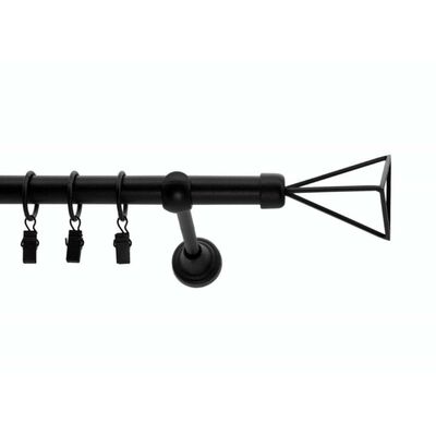 Karnisz kuty 19 mm czarny struktura 200 cm mix