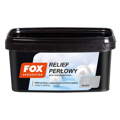 Masa cienkowarstwowa RELIEF PERŁOWY SILVER 1 kg FOX