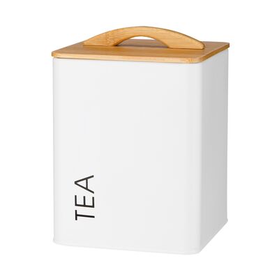 Pojemnik kwadratowy MONACO TEA biały