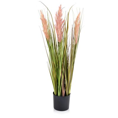 Kwiat sztuczny trawa różowa w doniczce 75 cm
