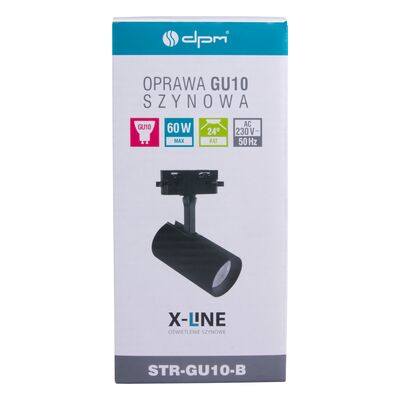 Reflektor szynowy GU10 czarny X-LINE