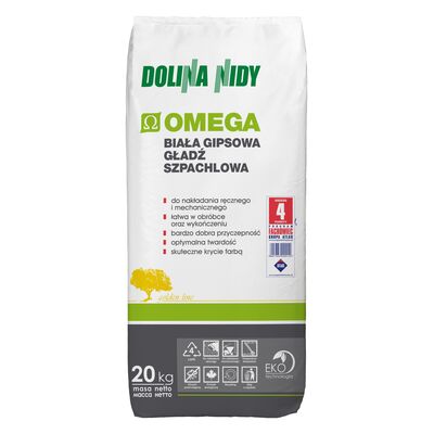 Gipsowa gładź szpachlowa OMEGA 20 kg Dolina Nidy
