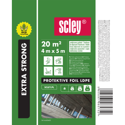 Folia malarska Scley  4 x 5 m gr.60 my