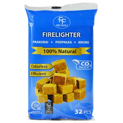 Podpałka w kostce 32 sztuki Fire Family