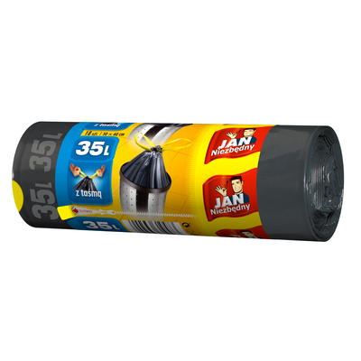 Worki na śmieci HD Classic z taśmą 35 l 18 sztuk Jan Niezbędny
