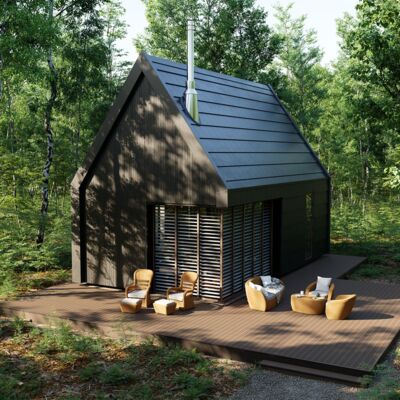 Deska tarasowa szczotkowana WPC długość 2,4 m orzech