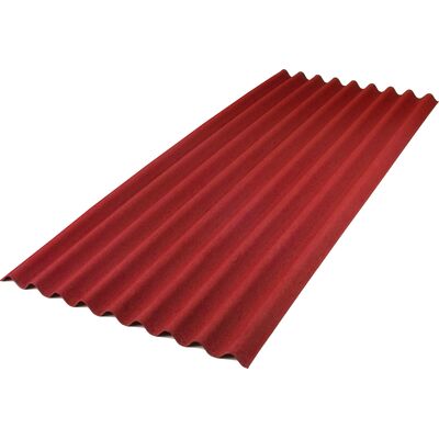 Płyta falista BASE 200 x 86 cm czerwona Onduline