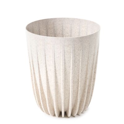 Doniczka MIRA wood 14,5 cm biały