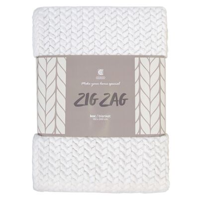 Koc Zig Zag 150 x 200 cm ecru