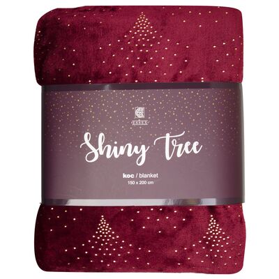 Koc dekoracyjny Shiny Tree 150 x 200 cm bordowy