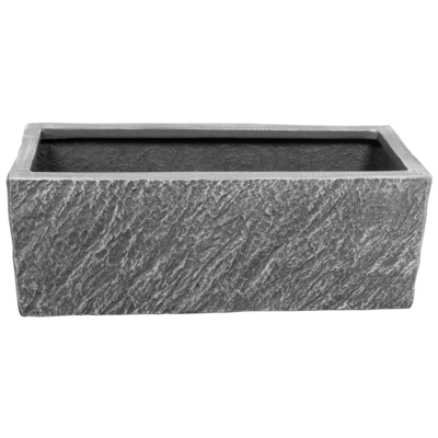 Donica FIBERSTONE prostokąt niski 55 x 20 x 23 cm ciemny grafit