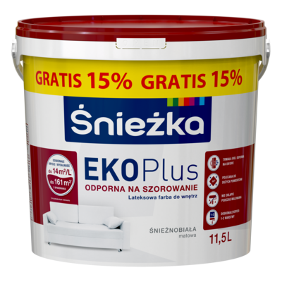 Farba lateksowa EKO plus 11,5 l Śnieżka