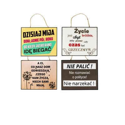 Tabliczka dekoracyjna mix 12 x 22 cm