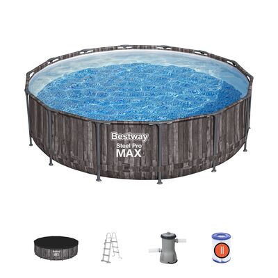 Basen stelażowy z drabinką, pompą i pokrywą Ø427 x 107 cm Bestway