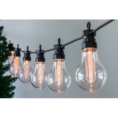 Lampki ogrodowe klasyczne żarówki girlanda 10 LED