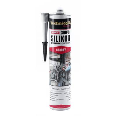 Silikon wysokotemperaturowy czarny 300 ml Technicqll