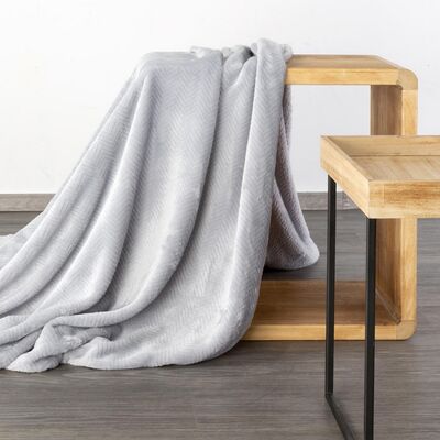 Koc CINDY5 70 x 160 cm srebrny