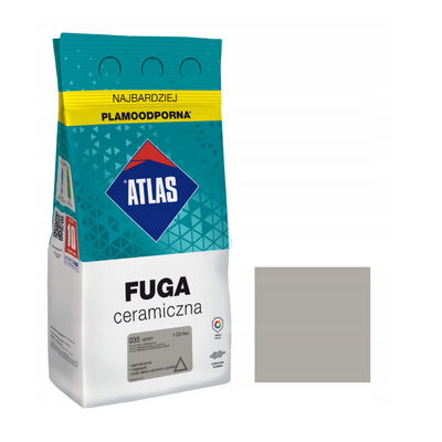 Fuga ceramiczna 035 szary alubag 5 kg ATLAS