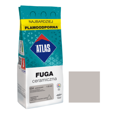 Fuga ceramiczna 034 jasnoszary alubag 2 kg ATLAS