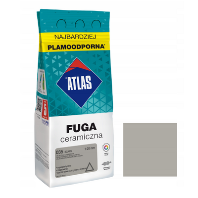 Fuga ceramiczna 035 szary alubag 2 kg ATLAS