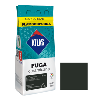 Fuga ceramiczna 037 grafitowy alubag 2 kg ATLAS