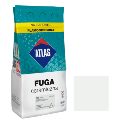 Fuga ceramiczna 001 biały alubag 5 kg ATLAS